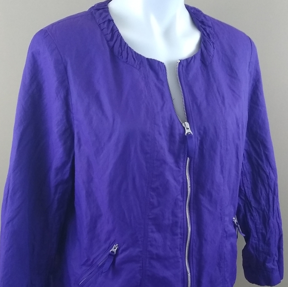 Chico's Jackets & Blazers - Chico's Lightweight Purple Jacket Sz XL